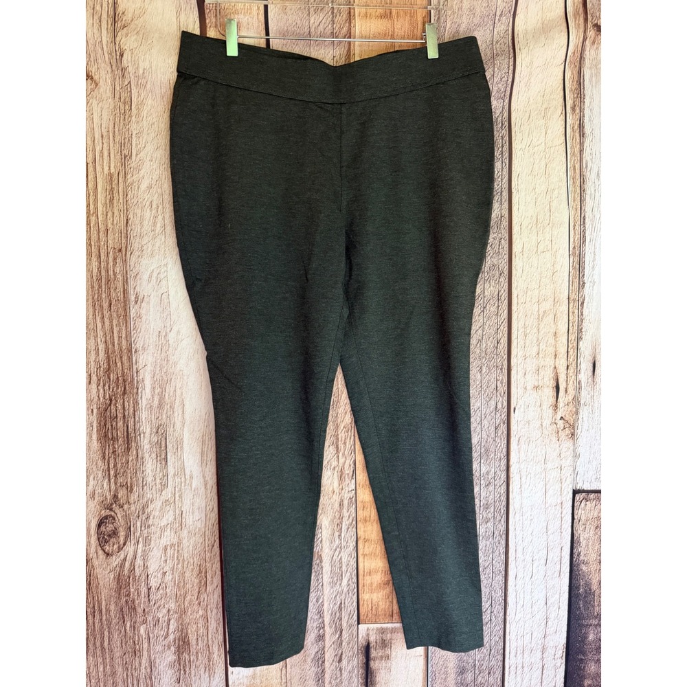 Lauren Ralph Lauren Pull On Pants Dark Gray Comfort‎ Workwear Plus Size 2X NWT